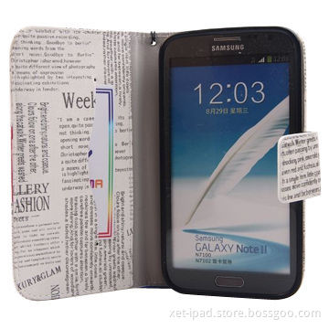 PU Leather Mobile Phone Case for Samsung Galaxy Note 2, Various Colors Available